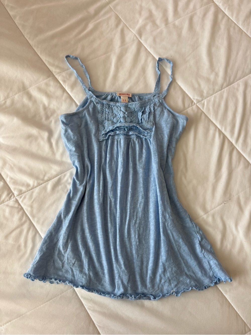 Mossimo Supply Co. Light Blue Lace-Front Cami